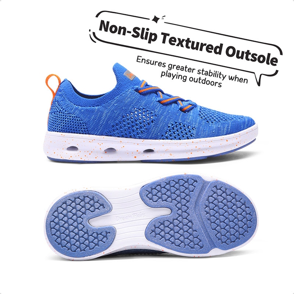 Knit Lightweight Slip-on Sneakers - ROYAL BLUE - 4